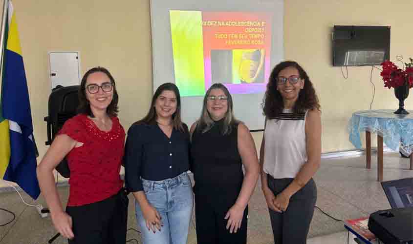 Semasf promove palestra do ‘Fevereiro Rosa’ na Escola Osvaldo Piana