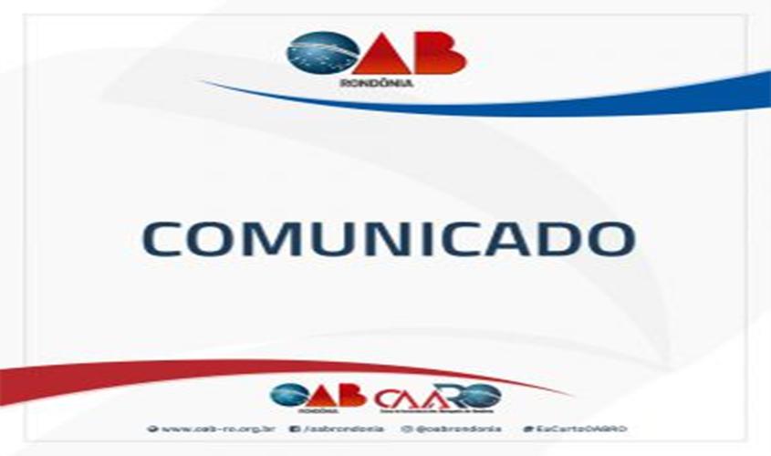 OAB suspende prazos processuais e recomenda atendimento virtual à advocacia e público em geral