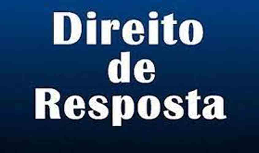 Direito de Resposta sobre as Eleições do Singeperon