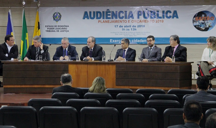 Audiência Pública garante participação democrática no orçamento 2019 do Judiciário