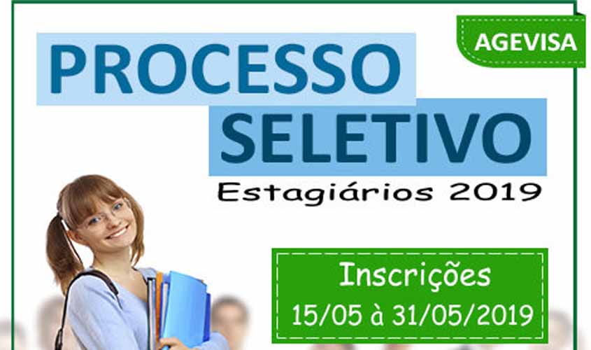 Agevisa abre inscrições para o processo seletivo de estagiários com bolsa de R$1.100