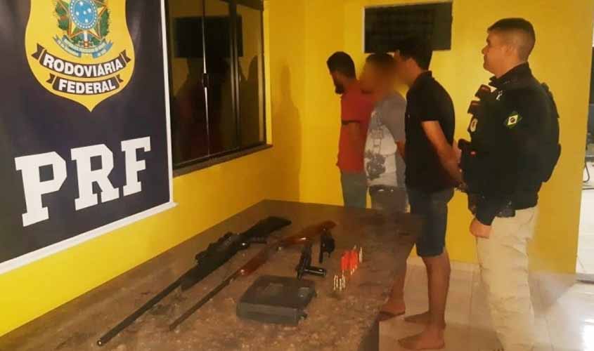 PRF prende trio com armas de fogo em Ji-Paraná