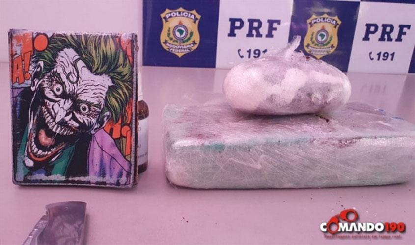 Trabalho em conjunto entre PM e PRF resulta na apreensão de mais de 1 Kg de Cocaína Pura