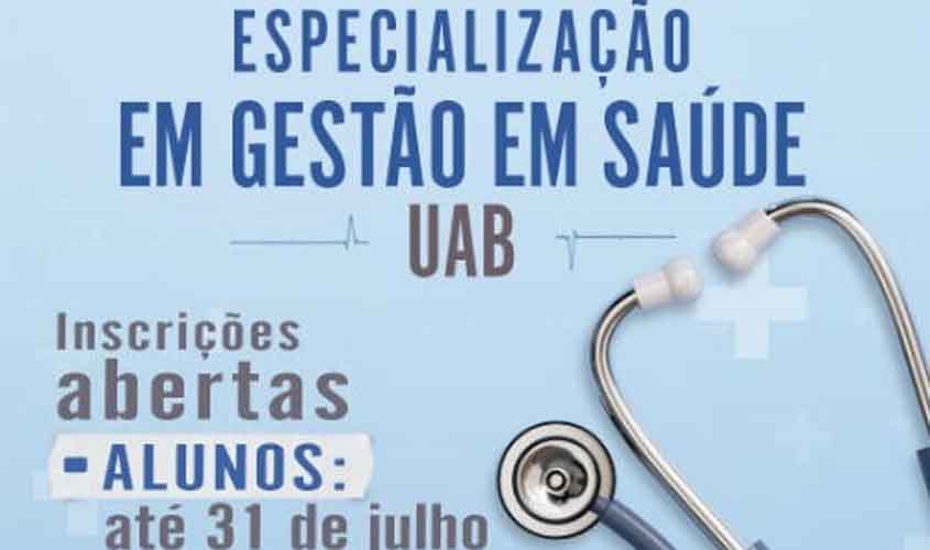 Especialização em Gestão em Saúde da UNIR recebe inscrições para alunos, tutores e professores 