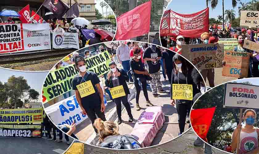 Milhares de servidores vão às ruas em 20 estados contra a reforma administrativa