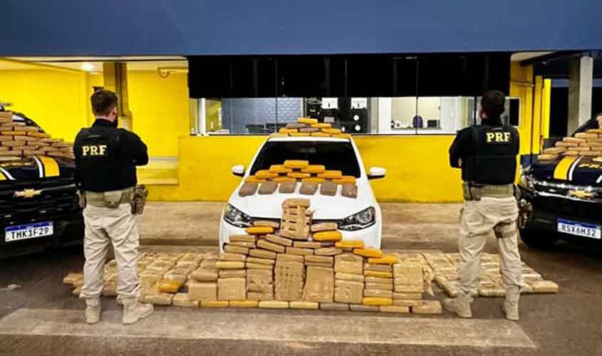 PRF em Rondônia apreende mais de 250 kg de entorpecentes