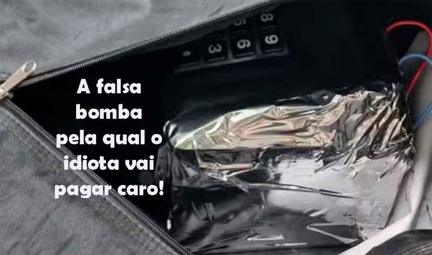 UM IDIOTA FECHA O AEROPORTO POR QUATRO HORAS E SEU ADVOGADO DIZ QUE FOI APENAS UMA BRINCADEIRA DE MAU GOSTO
