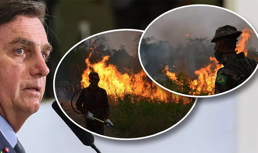 Com recordes de incêndios no Pantanal, Bolsonaro recebe homenagem de ruralistas no Mato Grosso