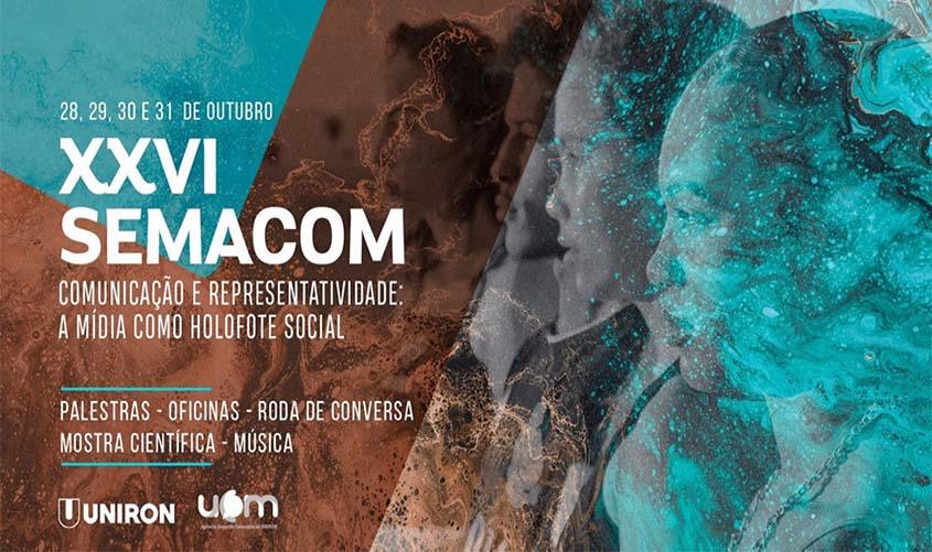 UNIRON: XXVI Semana Acadêmica de Comunicação será realizada de 28 a 31 de Outubro 