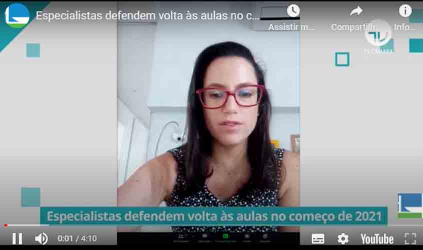 Especialistas defendem volta às aulas presenciais com protocolos de segurança sanitária  F