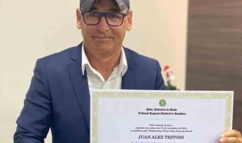 Ação quer cancelar diplomação de Alex Testoni e Peragibe Félix em Ouro Preto do Oeste