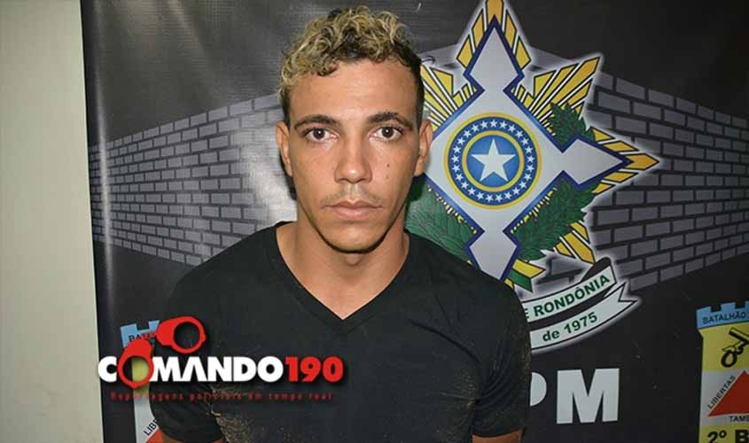 PM prende assaltante que tentou roubar moto de jovem, em Ji-Paraná