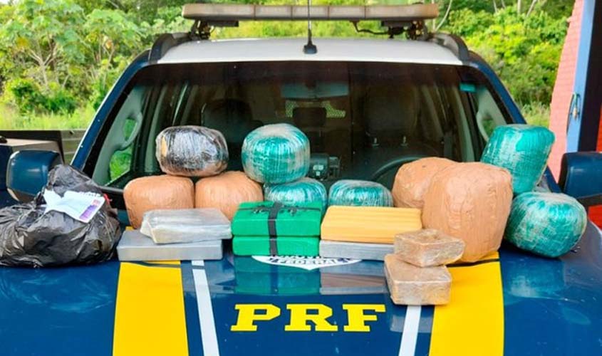 PRF apreende mais de 40 Kg de drogas ilícitas