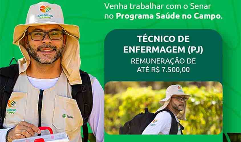 SENAR Rondônia abre credenciamento para profissionais da área de saúde no campo
