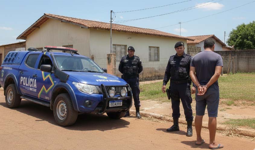 Homem é preso por agredir mãe e ameaçar padrasto