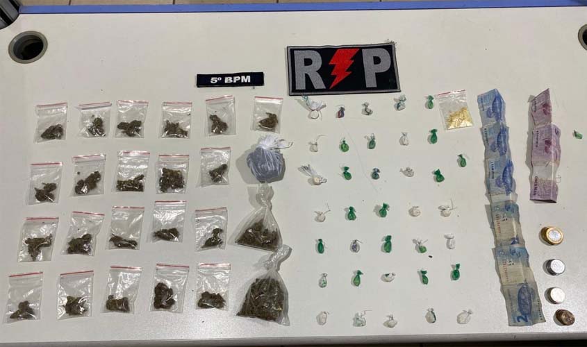 PM prende suspeito por tráfico no bairro Mariana