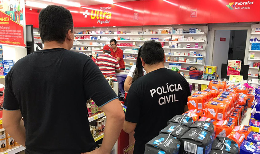 Polícia Civil promove investigação e fiscalização em farmácias do município