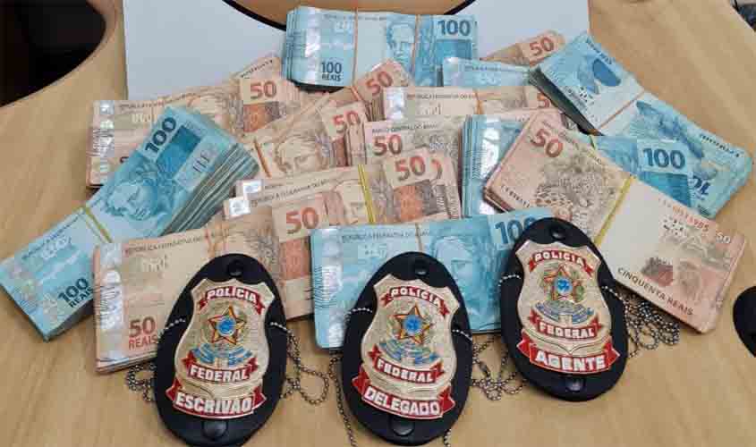 PF prende boliviano transportando mais de R$ 90 mil do Brasil para Bolívia