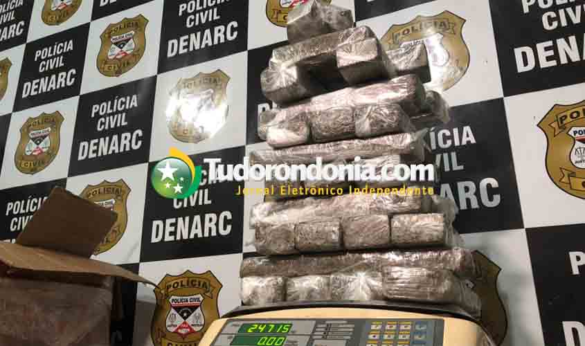 Denarc apreende quase 25 Kg de maconha em boca de fumo na frente de escola no Nacional