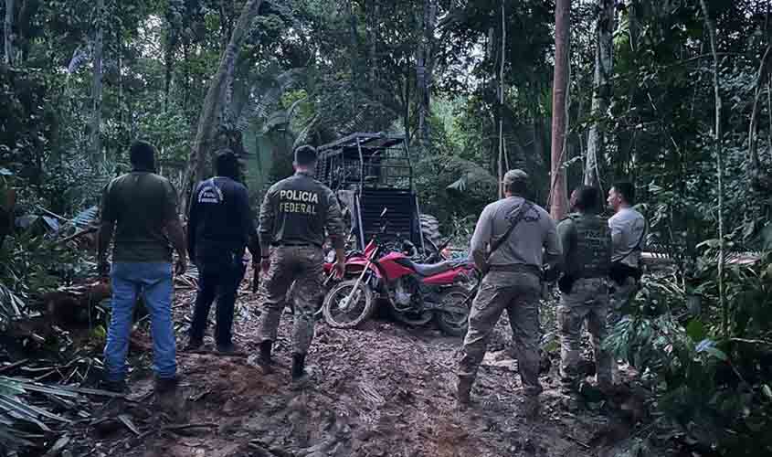 PF combate crimes ambientais em Terra Indígena na região oeste de Rondônia