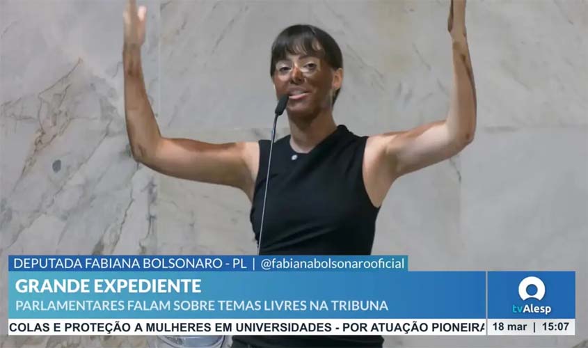 Deputados pedem cassação de Fabiana Bolsonaro por blackface na Alesp