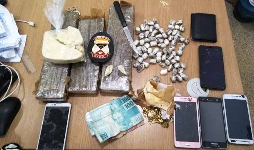 Polícia Civil prende acusados por tráfico de drogas em Machadinho
