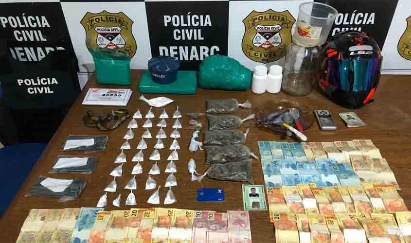 Denarc fecha boca de fumo e apreende três quilos de drogas na zona leste