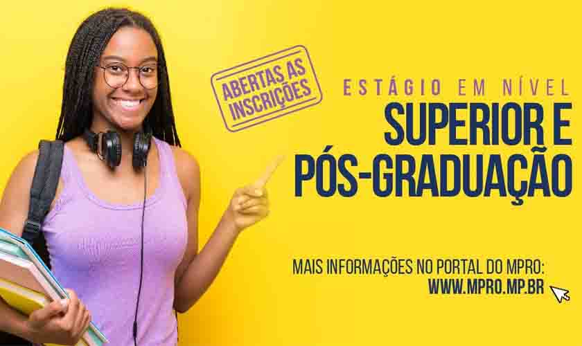 MP abre inscrições para Processo Seletivo de Estágio em Nível Superior e de Pós-Graduação