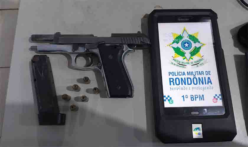 Polícia Militar prende homem em flagrante por porte ilegal de arma de fogo