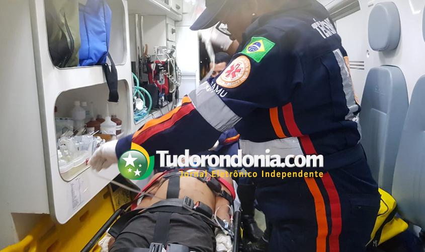 Ciclista fica em estado grave após ser atropelado por motoqueiro