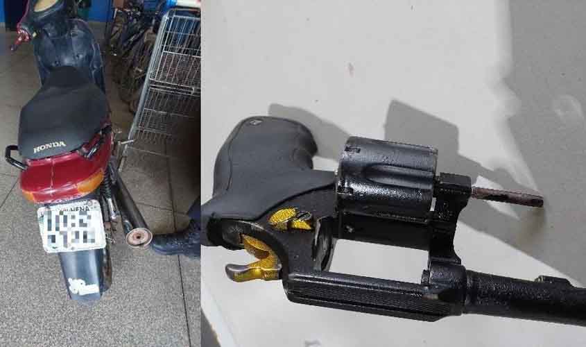 PM/RO AGE RÁPIDO, RECUPERA MOTONETA ROUBADA E APREENDE ARMA DE FOGO EM VILHENA