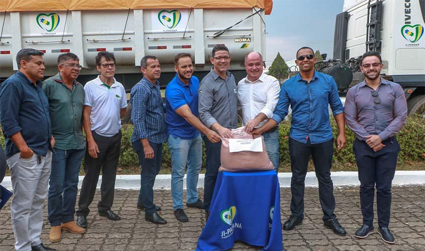 Produtores receberão 1250 toneladas de calcário