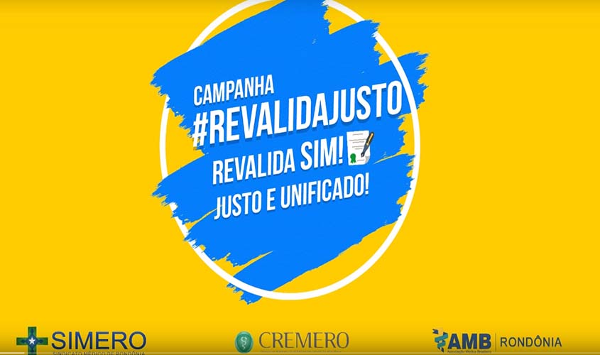 Simero, Cremero e AMB-RO lançam campanha Revalida Justo