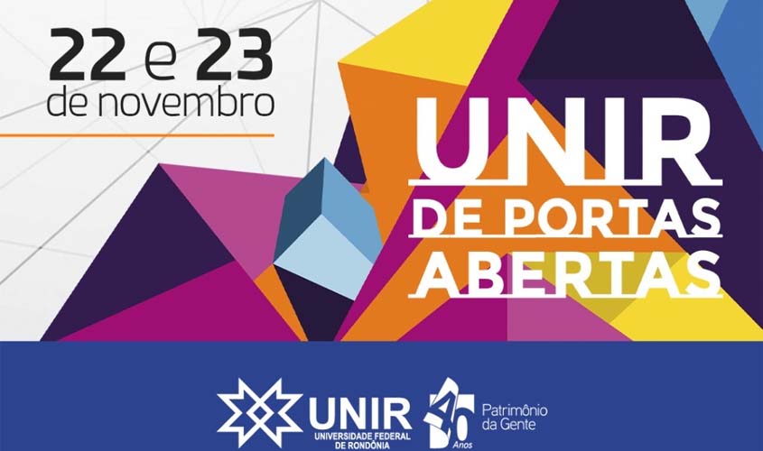 UNIR de Portas Abertas recebe alunos e comunidade nos dias 22/11 e 23/11