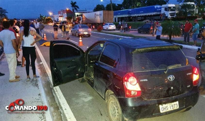Homem morre atropelado ao atravessar a BR 364