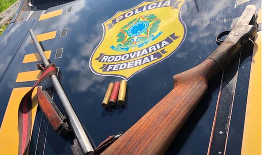 PRF apreende quatro armas de fogo e munições na BR 364