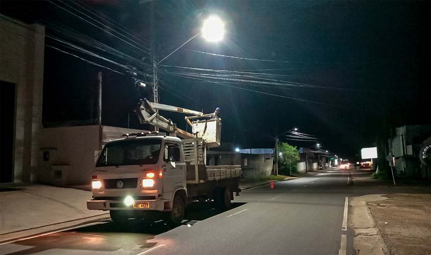 Prefeitura reforça manutenção da iluminação pública