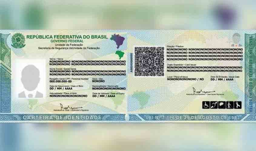 Governo de RO emite 182 mil novas Carteiras de Identidade Nacional