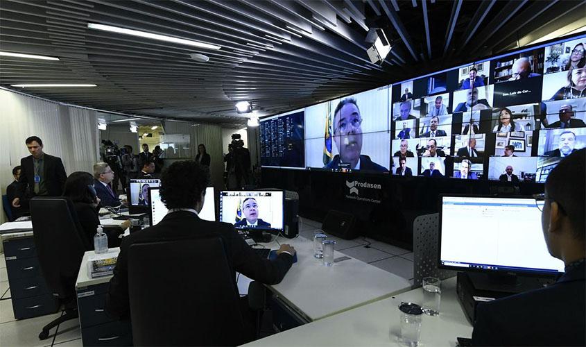 Em sessão virtual inédita, Senado aprova decreto de calamidade pública