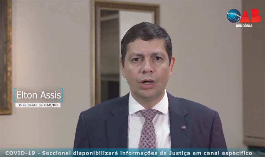 COVID-19: Confira o vídeo e entenda as ações adotadas pela OAB/RO no enfrentamento ao coronavírus