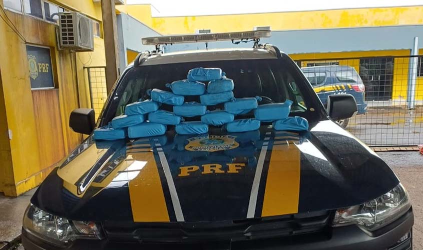 PRF em Rondônia apreende mais de 20 KG de entorpecentes