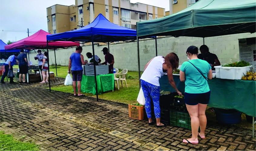Produtores levam produtos da agricultura familiar a condomínios