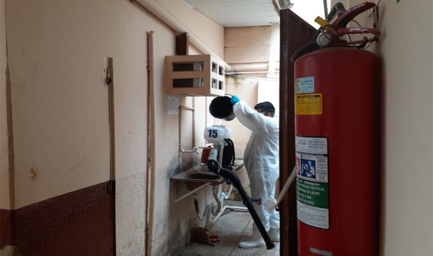 Abrigo Frei Damião recebe sanitização visando prevenção contra coronavírus