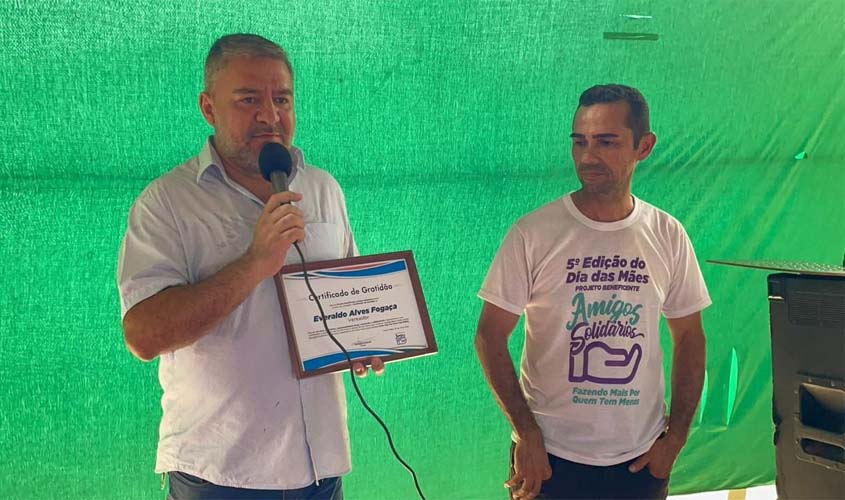 Projeto Amigos Solidários homenageia vereador Everaldo Fogaça