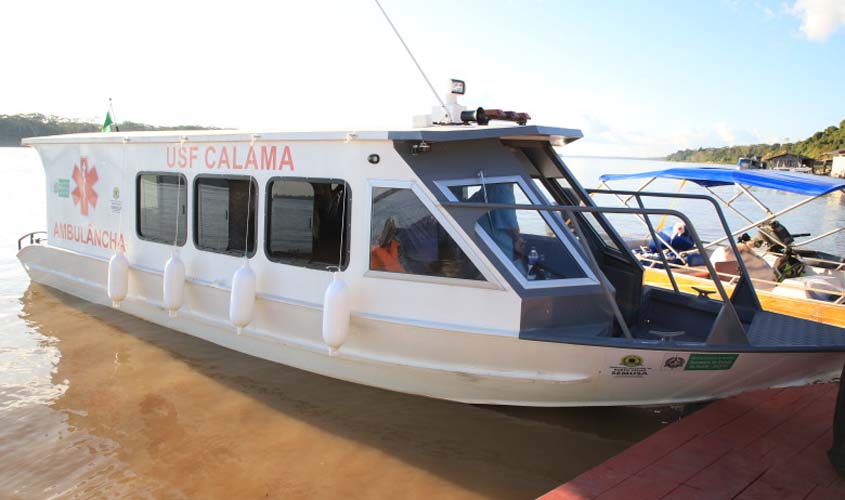 Unidade de Saúde de Calama recebe ambulancha para atender pacientes do baixo Madeira 