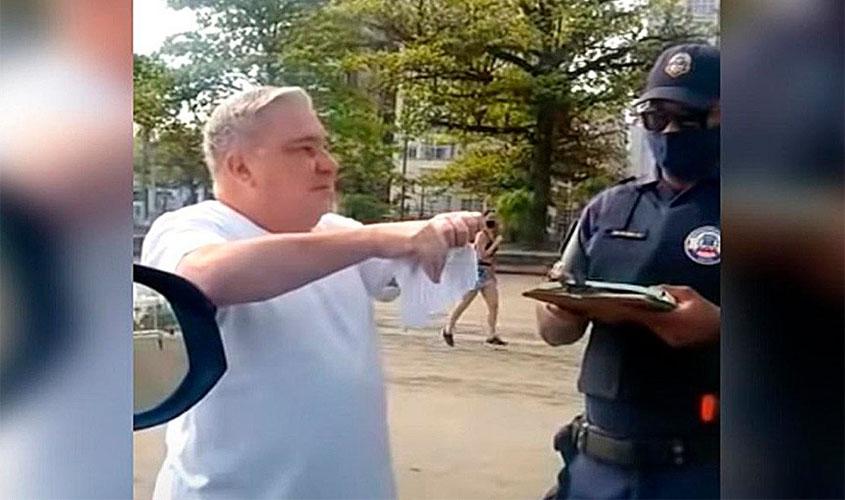 Senadores condenam reação de juiz sem máscara abordado por guarda em Santos  