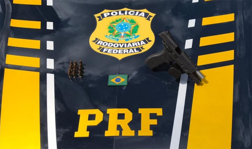 Porte ilegal de arma de fogo: PRF detém dupla em Porto Velho/RO