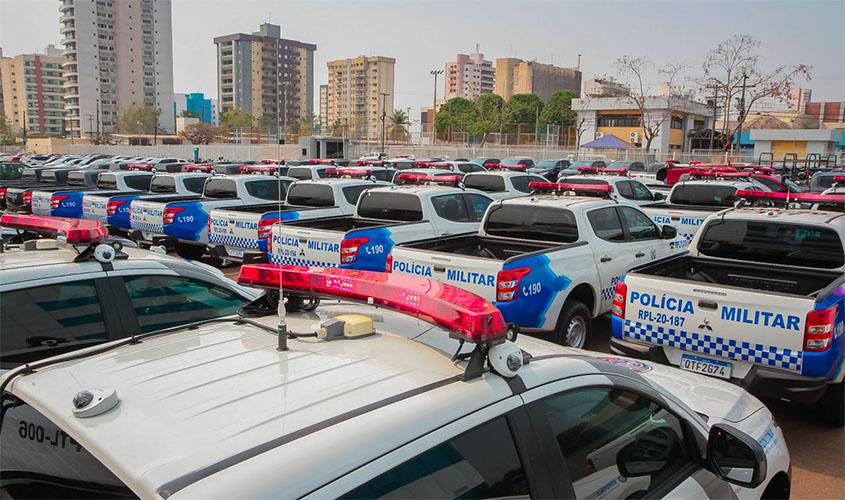 Segurança Pública de Rondônia recebe reforço de 115 veículos equipados com recursos de alta tecnologia