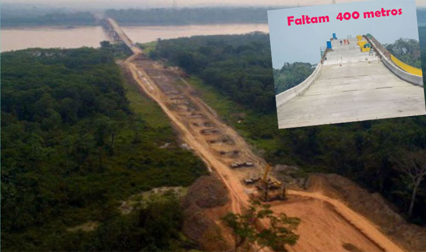 Bolsonaro só deve inaugurar ponte do Abunã em fevereiro. Ministro visita a obra no início de outubro