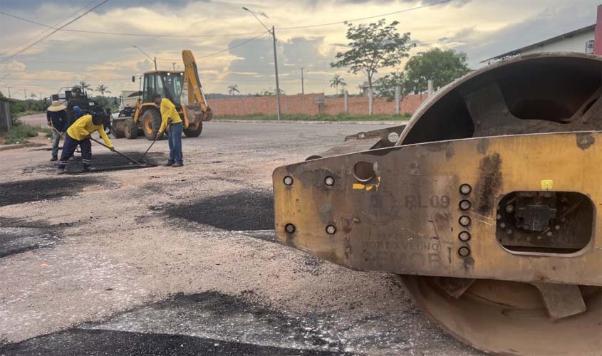 Operação tapa-buracos em Nova Mutum Paraná